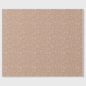 Rustikales Brawn Taupe Spot Moderner Polka Dot Geschenkpapier (Flach)
