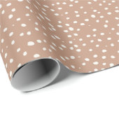 Rustikales Brawn Taupe Spot Moderner Polka Dot Geschenkpapier (Rolleneckpunkt)