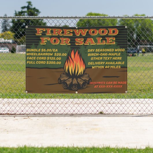 Rustikales Brennholz für den Verkauf von Bundle-Ak Banner (InSitu)