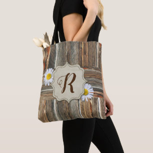 Rustikales Brett aus Barnwood und Daisis (CUSTOM I Tasche