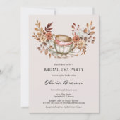 Rustikales Bridal Tee Party Einladung (Vorderseite)