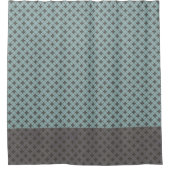 Rustikales Bronze-Blume-Muster Duschvorhang (Vorderseite)