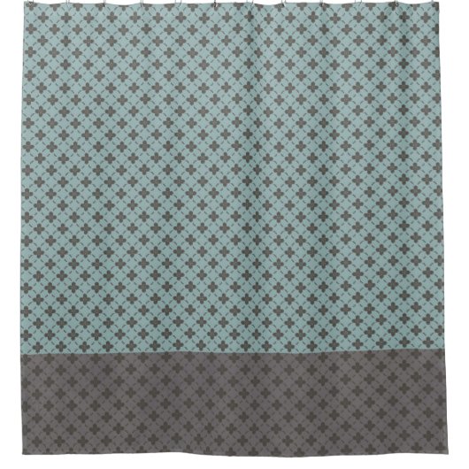 Rustikales Bronze-Blume-Muster Duschvorhang (Vorderseite)