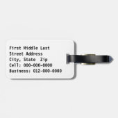 Rustikales Bronze-Fahrradfoto Gepäckanhänger (Rückseite horizontal)