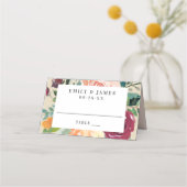 Rustikales Bronzemongramm Platzkarte (Vorderseite)