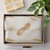 Rustikales Brot & Weizen Nahtloses Muster Seidenpapier (Geschenk)