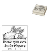 Rustikales Brotlaib/gebacken mit Liebe/Name/Datum Gummistempel (Stempel)
