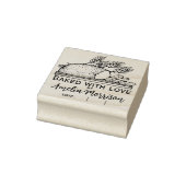 Rustikales Brotlaib/gebacken mit Liebe/Name/Datum Gummistempel (Stempel)