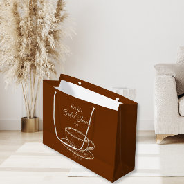 Rustikales Brown Coffee Brautparty Gefallen Gesche Große Geschenktüte