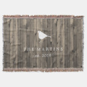 Rustikales Brown-Holz und süßer weißer Vogel Decke (Vorderseite)