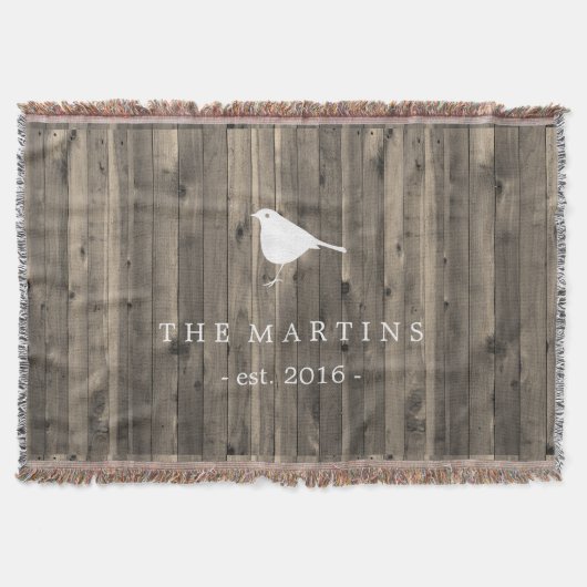 Rustikales Brown-Holz und süßer weißer Vogel Decke (Vorderseite)