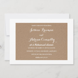 Rustikales Brown Kraft Paper Country Probe Dinner Einladung