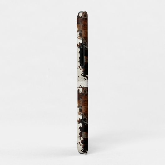 Rustikales Brown Patchwork Cowhide Case-Mate iPhone Hülle (Hinten/Rechts)