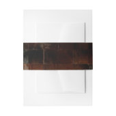 Rustikales Brown Patchwork Cowhide Einladungsbanderole (Vorderseite Beispiel)