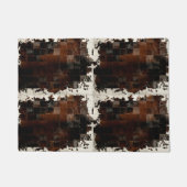 Rustikales Brown Patchwork Cowhide Fußmatte (Vorderseite)