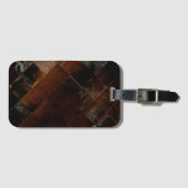 Rustikales Brown Patchwork Cowhide Gepäckanhänger (Vorderseite (Horizontal))