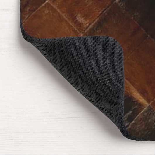 Rustikales Brown Patchwork Cowhide Mousepad (Ecke)
