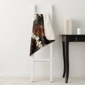 Rustikales Brown Patchwork Cowhide Sherpadecke (Beispiel)