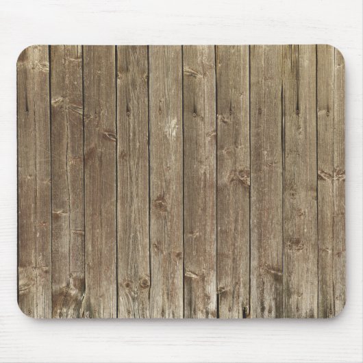 Rustikales Brown Wood handsome Mousepad (Vorne)