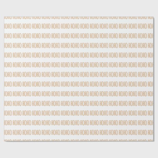 Rustikales BrownHo Ho Skript-Weihnachtsmuster Geschenkpapier (Flach)