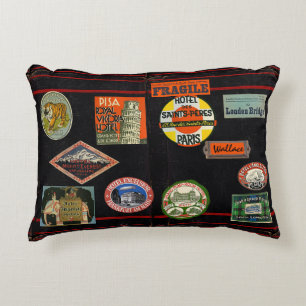 Rustikales Buch Cover Cushions Travel Journal Mono Dekokissen