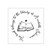 Rustikales Buch Custom Calligraphy from Library Gummistempel (Prägung)