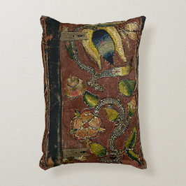 Rustikales Bucheinband-Kissen gestickter Samt Zierkissen