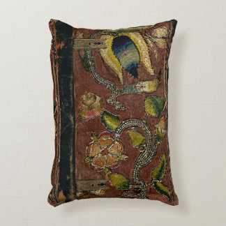Rustikales Bucheinband-Kissen gestickter Samt Zierkissen