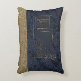 Rustikales Bucheinband-Kissen Sturmhöhe Zierkissen