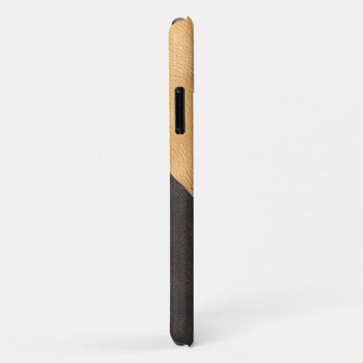 Rustikales Buckskin Ledermonogramm Männer Case-Mate iPhone Hülle (Hinten/Rechts)