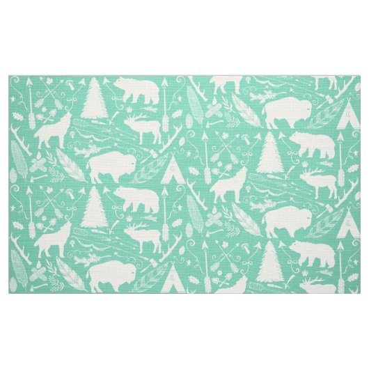 Rustikales Buffalo Deer Arrows Wolf und Bärenmuste Stoff (Fat Quarter (45,7 x 55,9 cm))