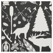 Rustikales Buffalo Deer Arrows wolf Woodland Muste Stoff (Muster)