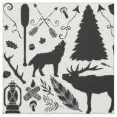 Rustikales Buffalo Deer Arrows wolf Woodland Muste Stoff (Muster)