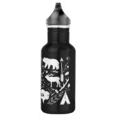 Rustikales Buffalo-Hirschwolf-Bärenmuster jeder Fa Trinkflasche (Rechts)