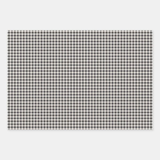 Rustikales Buffalo Kariert 3 Unterschiedliches Mus Geschenkpapier Set (Vorderseite 2)