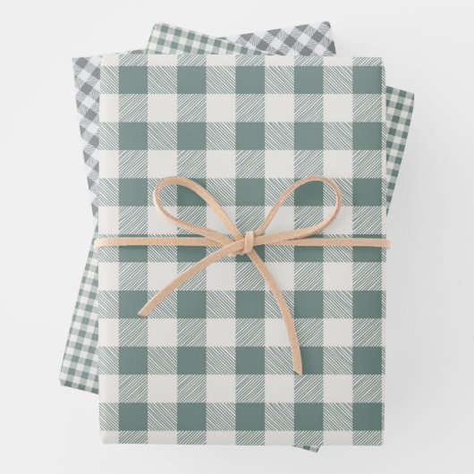 Rustikales Buffalo Kariert 3 Unterschiedliches Mus Geschenkpapier Set (Beispiel)