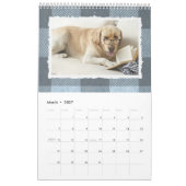 Rustikales Buffalo Kariert Blue Dog Pet 2023 Kalender (Mär 2027)
