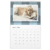 Rustikales Buffalo Kariert Blue Dog Pet 2023 Kalender (Mär 2026)