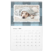 Rustikales Buffalo Kariert Blue Dog Pet 2023 Kalender (Jan 2026)