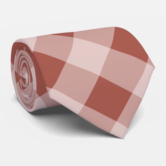 Rustikales Buffalo Kariert - einfach, weichrot Krawatte (Gerollt)