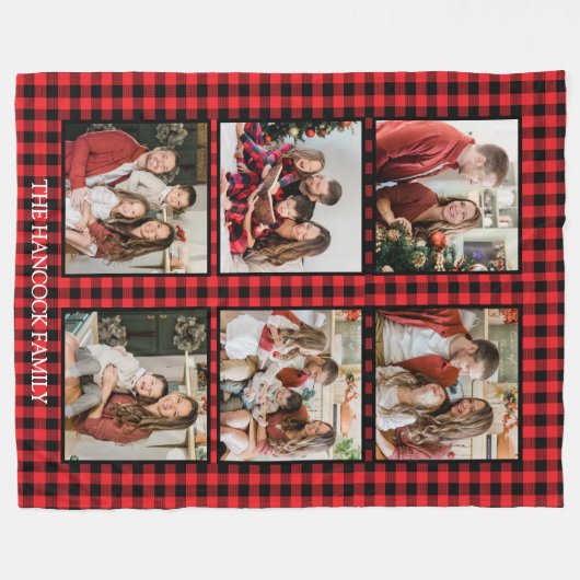 Rustikales Buffalo Kariert Fleece Blanket (Vorderseite (Horizontal))