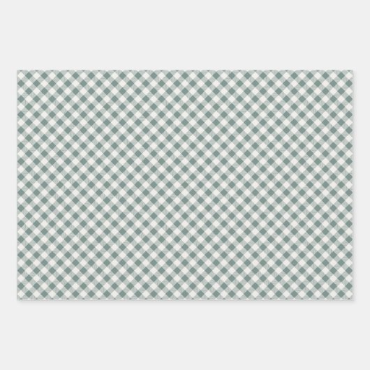 Rustikales Buffalo Kariert Karo Pattern Geschenkpapier Set (Vorderseite 3)