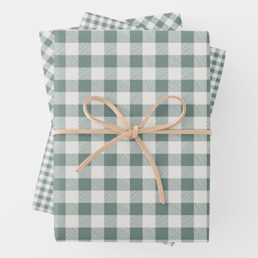 Rustikales Buffalo Kariert Karo Pattern Geschenkpapier Set (Beispiel)