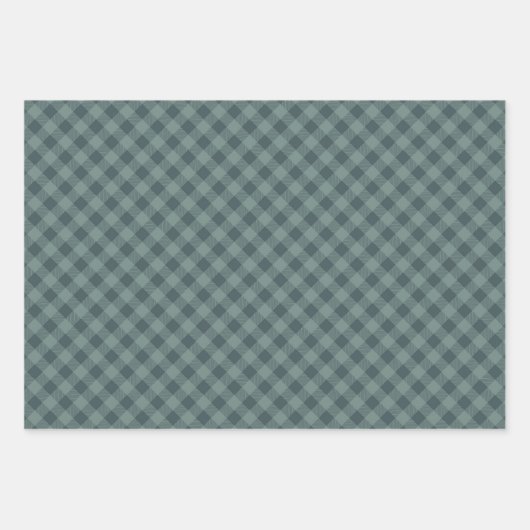 Rustikales Buffalo Kariert Karo Pattern Geschenkpapier Set (Vorderseite 3)