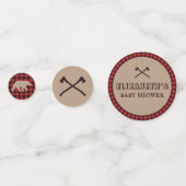 Rustikales Buffalo Kariert Lumberjack Thema Kinder Konfetti (Vorderseiten)