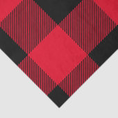 Rustikales Buffalo Kariert Red Black Seidenpapier (Detail)