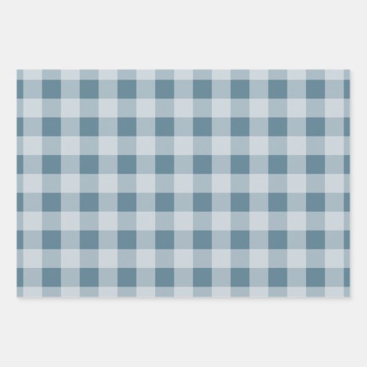 Rustikales Buffalo Kariert - Simple Red Green Blue Geschenkpapier Set (Vorderseite 3)