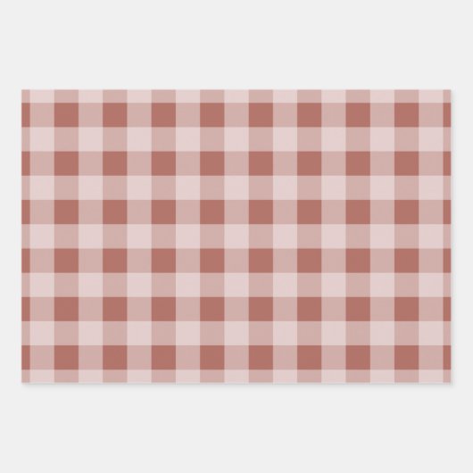 Rustikales Buffalo Kariert - Simple Red Green Blue Geschenkpapier Set (Vorderseite)