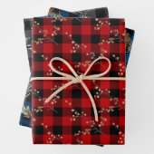Rustikales Buffalo Kariert Winter Spruce Cones & B Geschenkpapier Set (Beispiel)