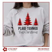 Rustikales Buffalo Karierte Weihnachtsbäume Wester Sweatshirt